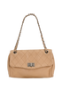 Matelasse Shoulder Bag, &pound;1,600, Handbags, Tan, Leather, Front view